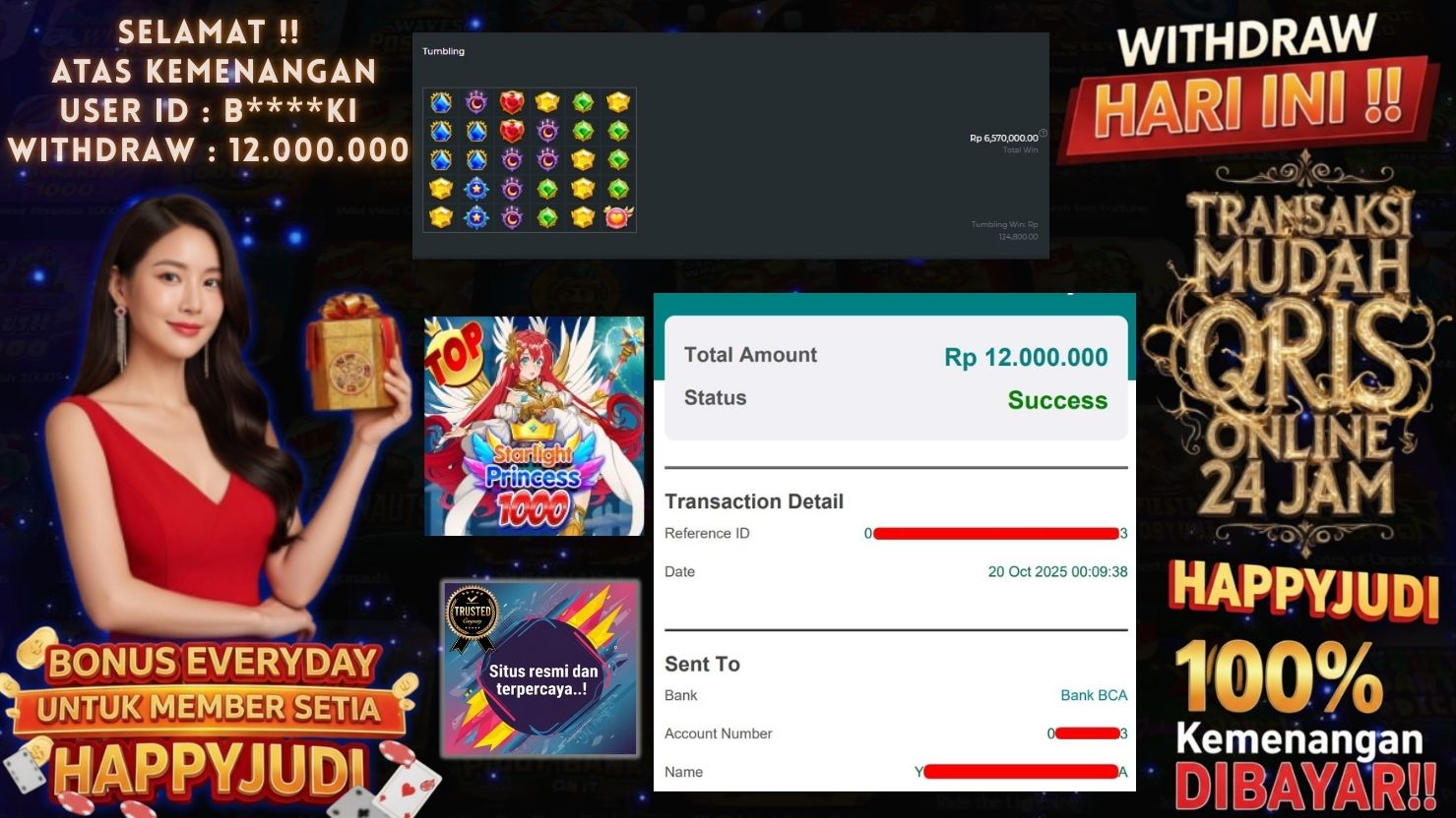 HAPPYJUDI JACKPOT SLOT STARLIGHT PRINCESS 1000